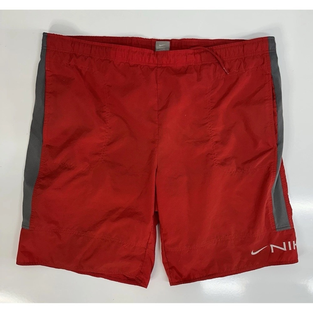 Vintage Y2K Nike Swim Silver Tag Shorts Swim Board Trunks Sz XL Embroidered